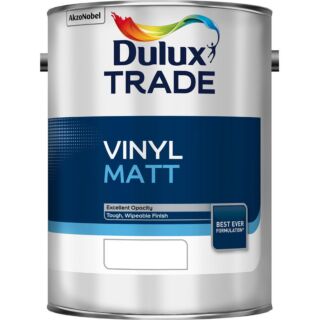 Dulux Trade Vinyl Matt Emulsion Paint - White Cotton 5L