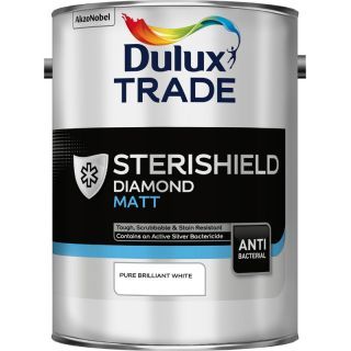 Dulux Trade Sterishield Diamond Matt - Brilliant White
