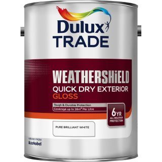 Dulux Trade Weathershield Quick Dry Exterior Gloss - Brilliant White