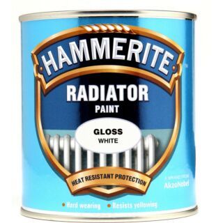 Hammerite Radiator Paint Enamel Gloss - White 500ml