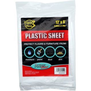 Axus Decor Plastic Sheet 12' x 9' - 3 Pack