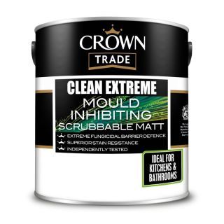 Crown Trade Clean Extreme Mould Inhibiting Scrubbable Matt - Mixed Colour