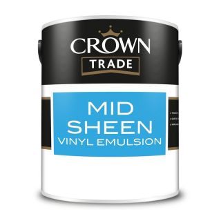 Crown Trade Mid Sheen Vinyl Emulsion - Magnolia