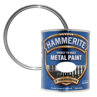 Hammerite Direct To Rust Metal Paint Smooth Gloss - Silver