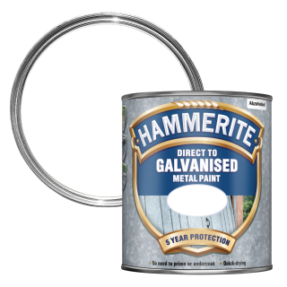 Hammerite Direct To Galvanised Metal Paint Smooth - Black