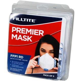 Filltite P1300 Premier FFPI (Blue) Mask with Valve - Pack 5