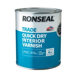 Ronseal Trade Quick Dry Interior Satin Varnish - Medium Oak