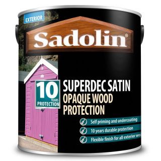 Sadolin Superdec Satin Opaque Wood Protection - Satin Super White