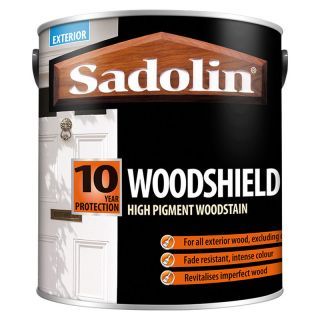 Sadolin Woodshield High Pigment Woodstain - Gloss Black 2.5L
